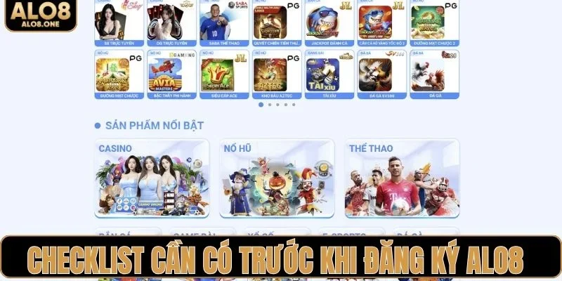 Checklist cần có trước khi đăng ký ALO8