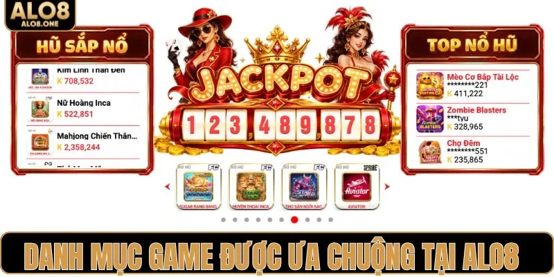 Danh mục game được ưa chuộng nhất tại ALO8