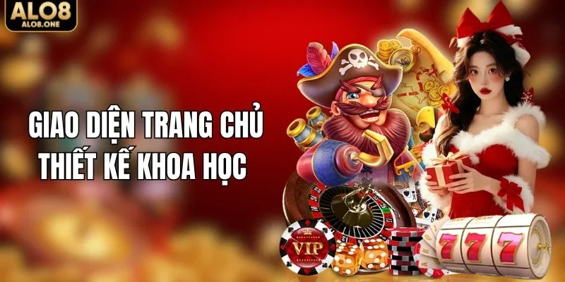 Giao diện trang chủ thiết kế khoa học
