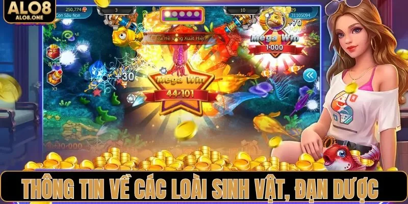 Thông tin về các loài sinh vật, đạn dược và tính năng