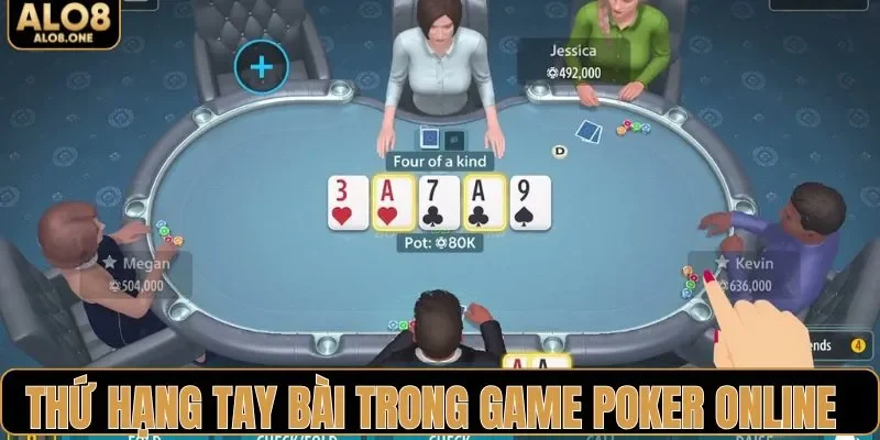 Thứ hạng tay bài trong tựa game poker online